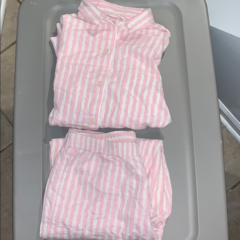 Victoria's Secret Pink Striped Pajama Set